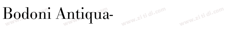 Bodoni Antiqua字体转换